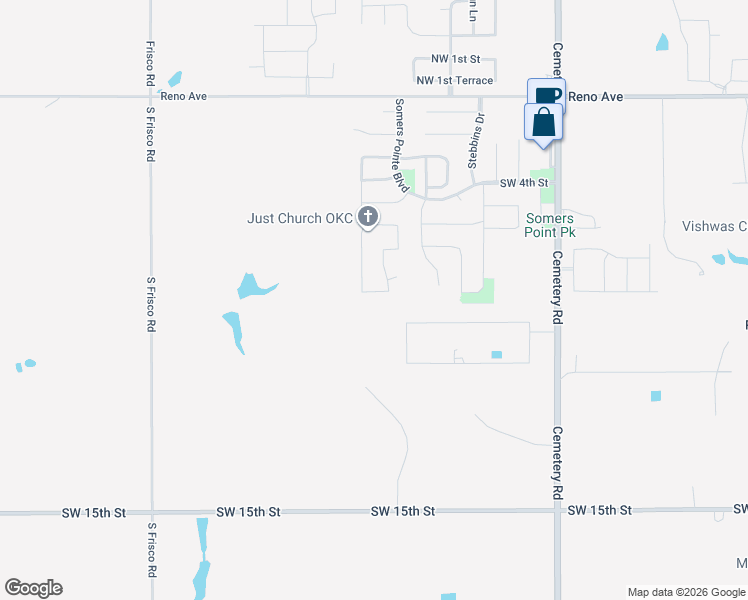 map of restaurants, bars, coffee shops, grocery stores, and more near 1001 Belmonte Place in Yukon