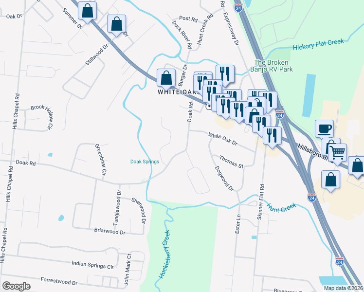 map of restaurants, bars, coffee shops, grocery stores, and more near 23 Belmar Road in Manchester