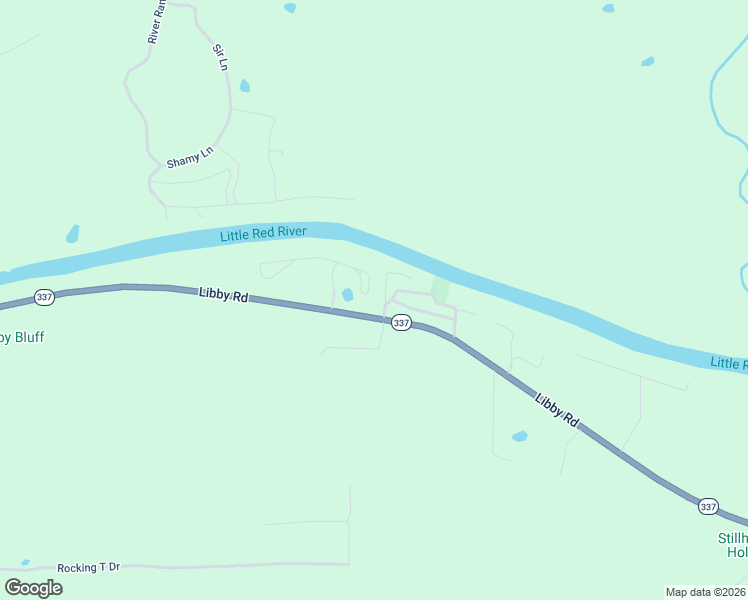 map of restaurants, bars, coffee shops, grocery stores, and more near 3525 Libby Road in Heber Springs