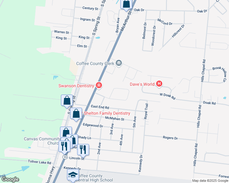 map of restaurants, bars, coffee shops, grocery stores, and more near 107 Heritage Circle in Manchester