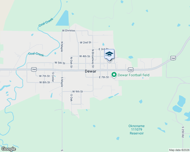map of restaurants, bars, coffee shops, grocery stores, and more near 111 Luella Street in Dewar