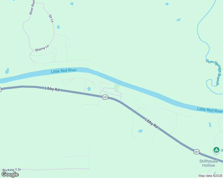 map of restaurants, bars, coffee shops, grocery stores, and more near 3525 Libby Road in Heber Springs