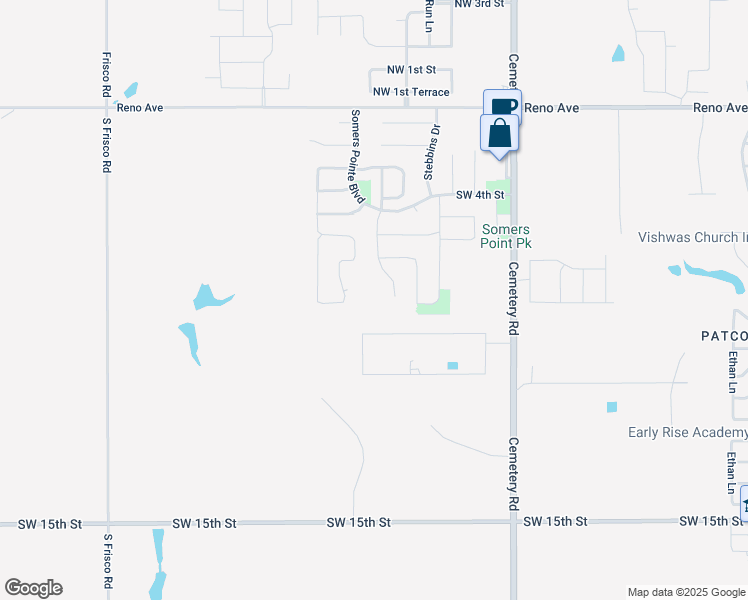 map of restaurants, bars, coffee shops, grocery stores, and more near 13249 Southwest 9th Street in Yukon