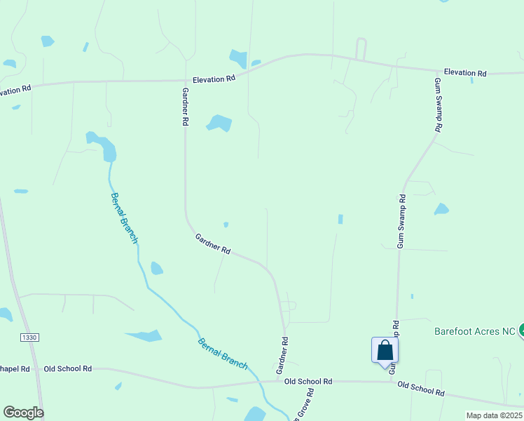 map of restaurants, bars, coffee shops, grocery stores, and more near 785 Gardner Road in Four Oaks