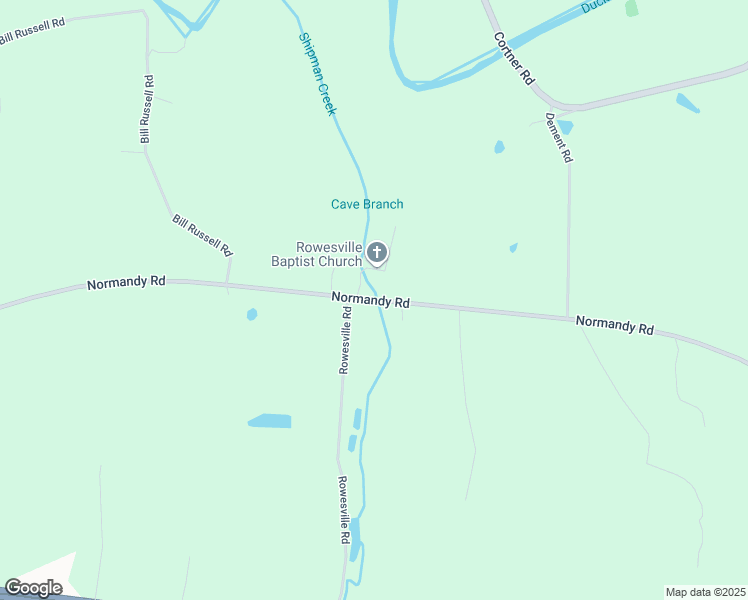 map of restaurants, bars, coffee shops, grocery stores, and more near Normandy Road in Bedford County