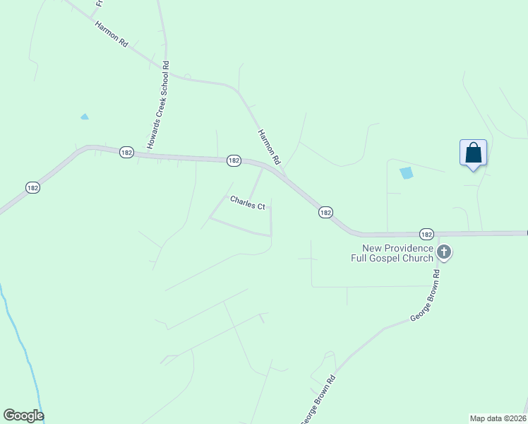 map of restaurants, bars, coffee shops, grocery stores, and more near 2919 Charles Court in Lincolnton