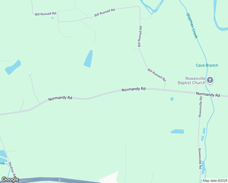 map of restaurants, bars, coffee shops, grocery stores, and more near Normandy Road in Bedford County