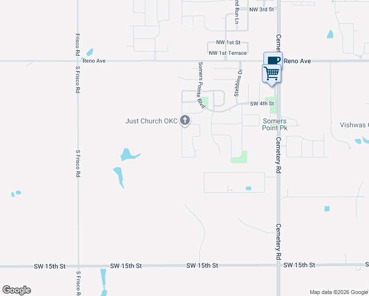 map of restaurants, bars, coffee shops, grocery stores, and more near 401 Argos Road in Yukon