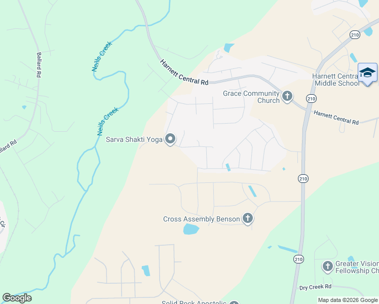 map of restaurants, bars, coffee shops, grocery stores, and more near 218 Hunting Wood Drive in Angier