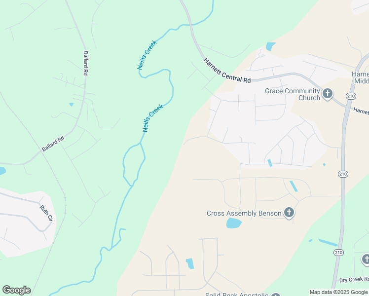 map of restaurants, bars, coffee shops, grocery stores, and more near 10 Hunting Wood Drive in Angier