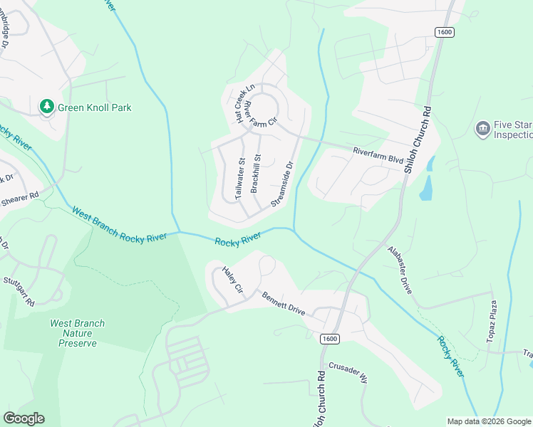 map of restaurants, bars, coffee shops, grocery stores, and more near 3300 Streamside Drive in Davidson