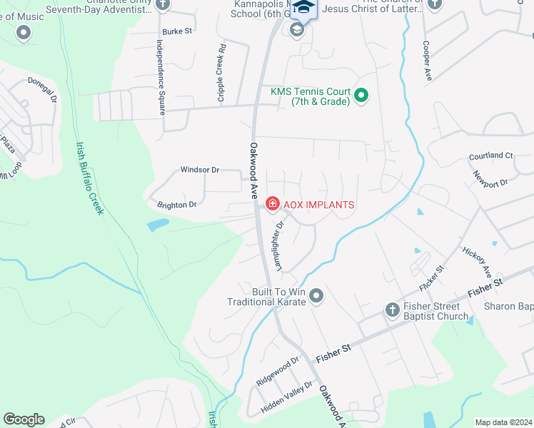 map of restaurants, bars, coffee shops, grocery stores, and more near 1504 Ians Turn in Kannapolis