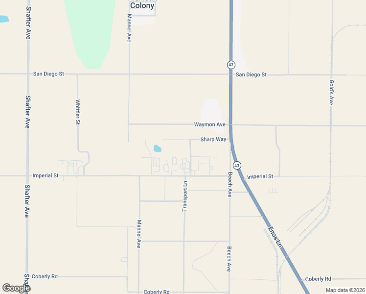 map of restaurants, bars, coffee shops, grocery stores, and more near 30751 Sharp Way in Shafter