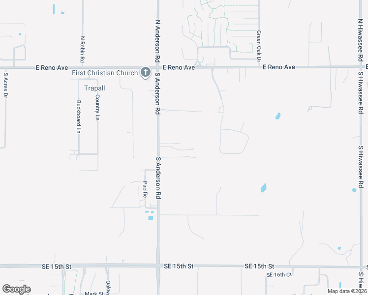 map of restaurants, bars, coffee shops, grocery stores, and more near 700 South Anderson Road in Choctaw