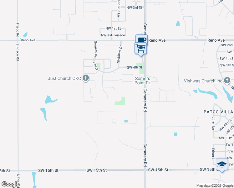 map of restaurants, bars, coffee shops, grocery stores, and more near 716 Scully Road in Yukon