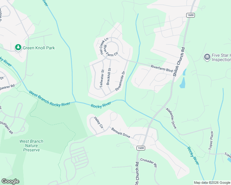 map of restaurants, bars, coffee shops, grocery stores, and more near 3300 Streamside Drive in Davidson