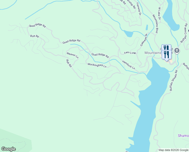 map of restaurants, bars, coffee shops, grocery stores, and more near 179 Rock Spring Road in Lake Lure