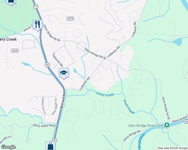 map of restaurants, bars, coffee shops, grocery stores, and more near 52 Asher Lane in Arden