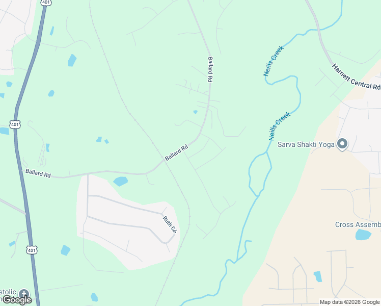 map of restaurants, bars, coffee shops, grocery stores, and more near 668-960 Ballard Road in Fuquay Varina