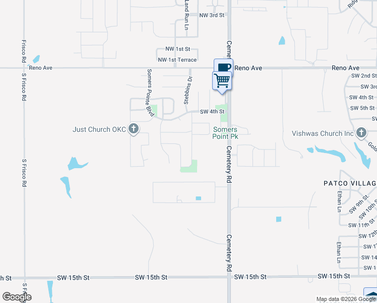 map of restaurants, bars, coffee shops, grocery stores, and more near 716 Scully Road in Yukon