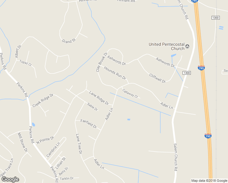 map of restaurants, bars, coffee shops, grocery stores, and more near 100 Clay Brook Drive in Goldsboro