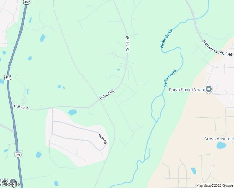 map of restaurants, bars, coffee shops, grocery stores, and more near 668-960 Ballard Road in Fuquay Varina
