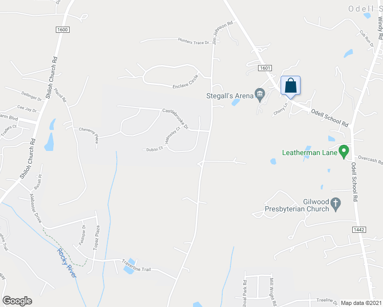 map of restaurants, bars, coffee shops, grocery stores, and more near 3158 Helmsley Court in Concord