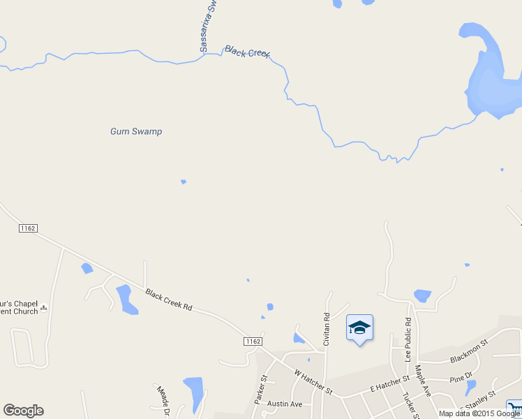 map of restaurants, bars, coffee shops, grocery stores, and more near 894 Black Creek Road in Four Oaks