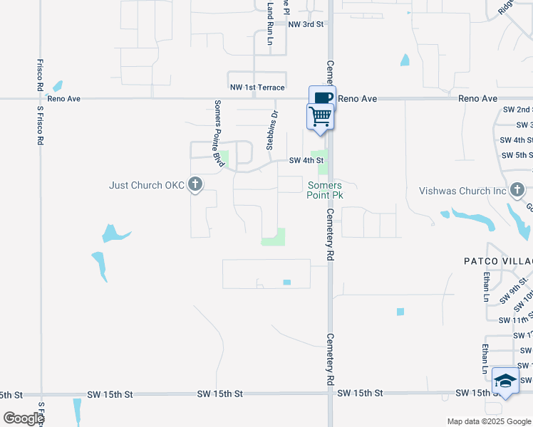 map of restaurants, bars, coffee shops, grocery stores, and more near 716 Scully Road in Yukon