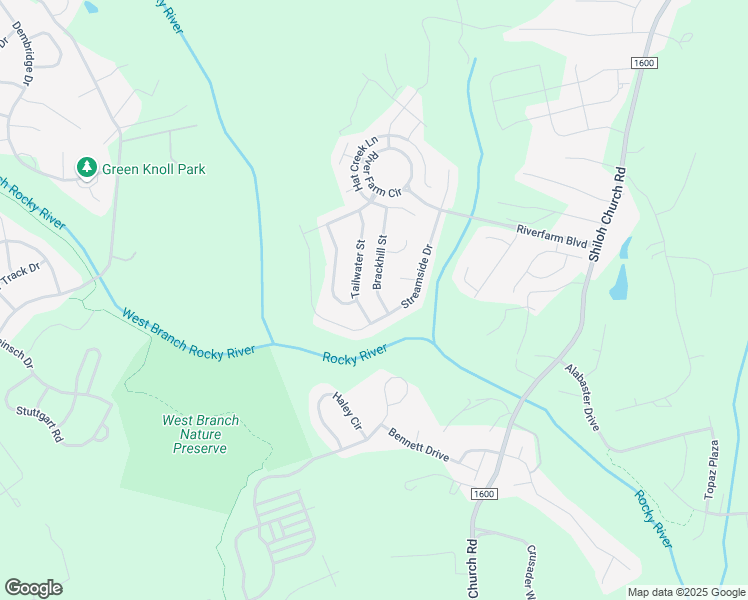 map of restaurants, bars, coffee shops, grocery stores, and more near 3315 Brackhill Street in Davidson