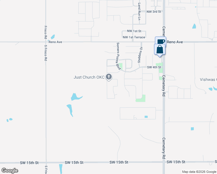 map of restaurants, bars, coffee shops, grocery stores, and more near 401 Argos Road in Yukon