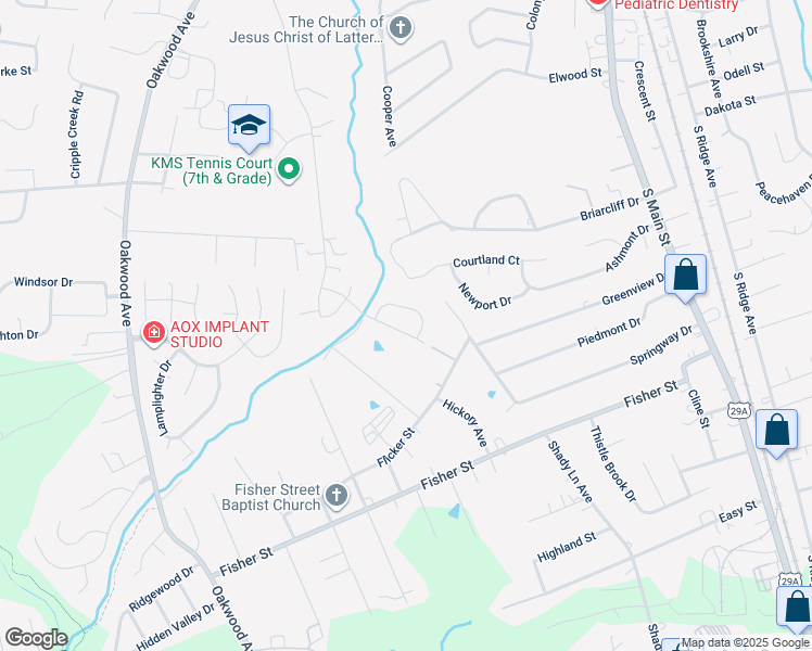 map of restaurants, bars, coffee shops, grocery stores, and more near 2433 Spruce Street in Kannapolis