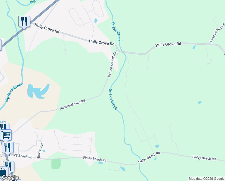 map of restaurants, bars, coffee shops, grocery stores, and more near 1001 Darnell-Mealer Road in Lewisburg