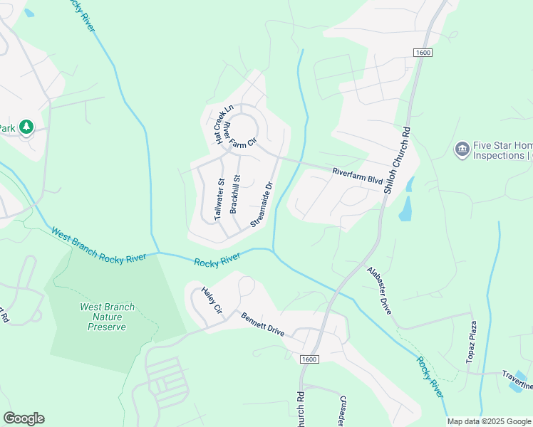 map of restaurants, bars, coffee shops, grocery stores, and more near 3324 Streamside Drive in Davidson