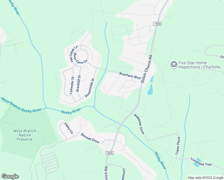 map of restaurants, bars, coffee shops, grocery stores, and more near 3360 Merchant Lane in Davidson