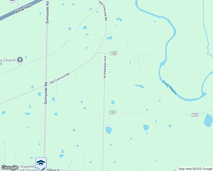 map of restaurants, bars, coffee shops, grocery stores, and more near 1708 North Arkansas Avenue in Alma