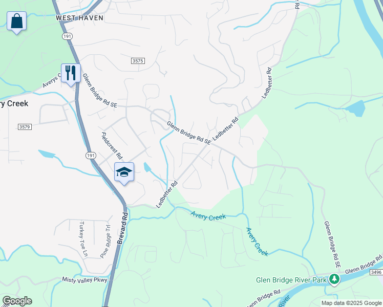 map of restaurants, bars, coffee shops, grocery stores, and more near 4 Hadley Park Way in Arden