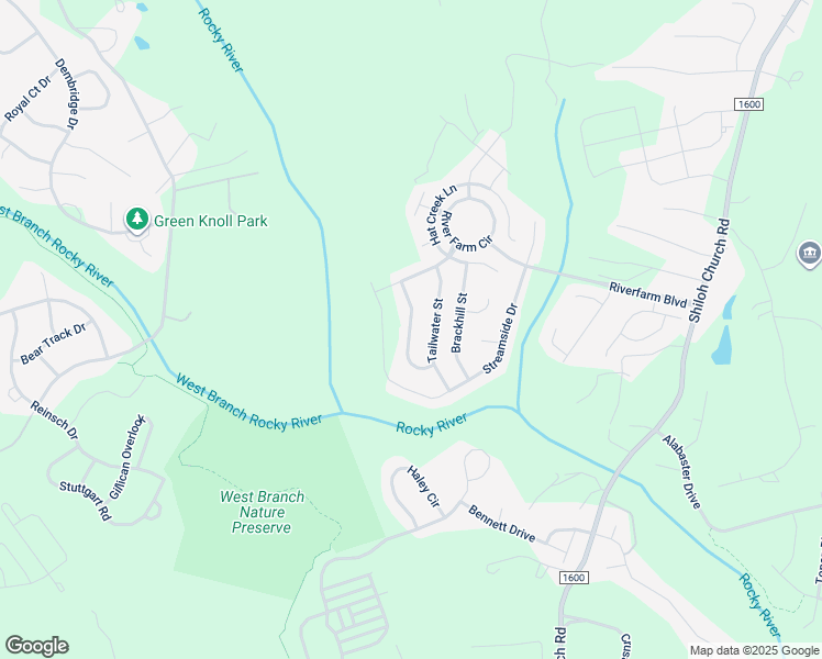 map of restaurants, bars, coffee shops, grocery stores, and more near Catherine Creek Place in Davidson