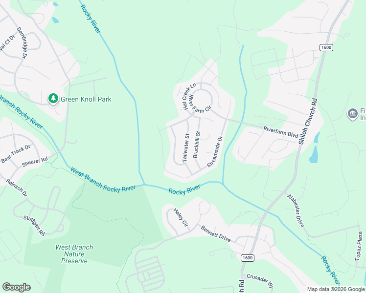 map of restaurants, bars, coffee shops, grocery stores, and more near 10889 Tailwater Street in Davidson