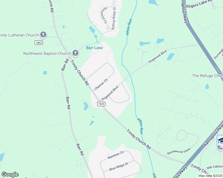 map of restaurants, bars, coffee shops, grocery stores, and more near 6026 Dogwood Boulevard in Kannapolis