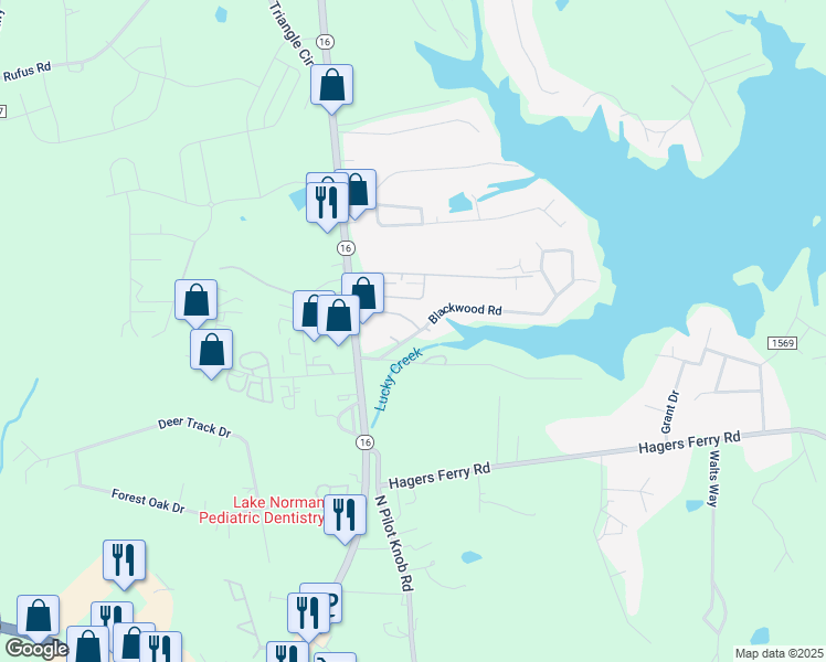 map of restaurants, bars, coffee shops, grocery stores, and more near 7775 Blackwood Road in Denver