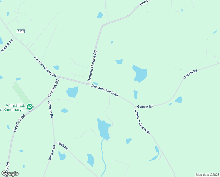 map of restaurants, bars, coffee shops, grocery stores, and more near 1326 Johnston County Road in Benson