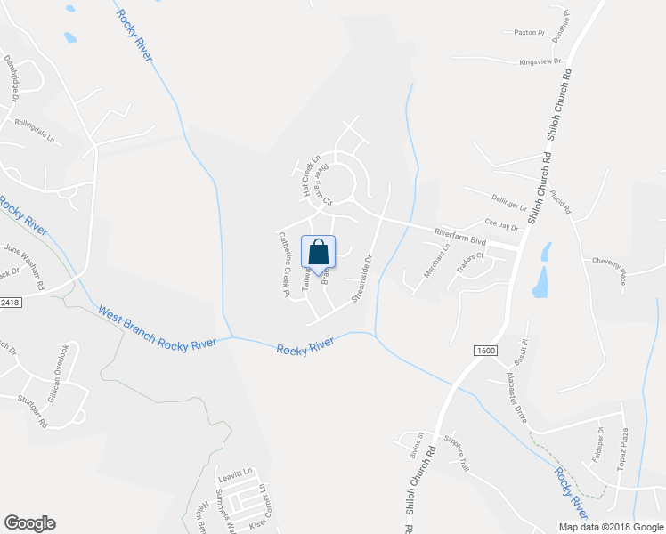 map of restaurants, bars, coffee shops, grocery stores, and more near 3356 Brackhill Street in Davidson