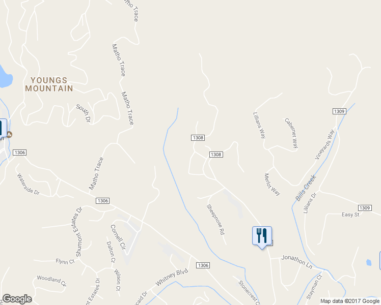 map of restaurants, bars, coffee shops, grocery stores, and more near 193 Downing Place in Lake Lure