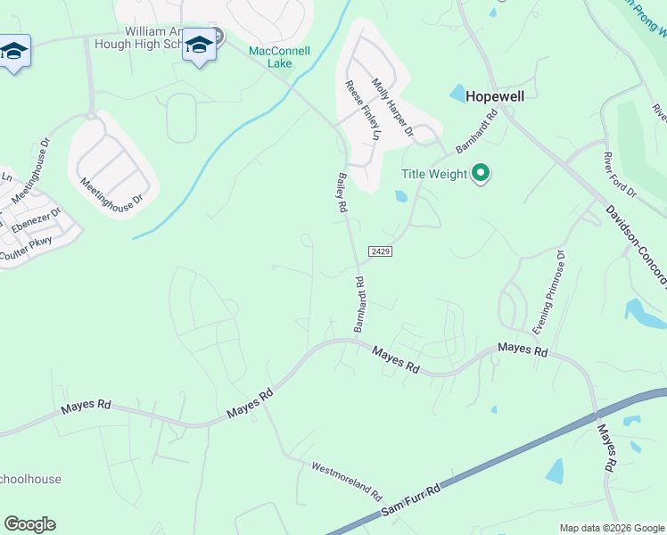 map of restaurants, bars, coffee shops, grocery stores, and more near 16011 Ayla Lane in Cornelius