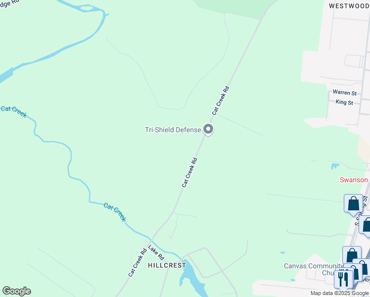 map of restaurants, bars, coffee shops, grocery stores, and more near 1114 Cat Creek Road in Manchester