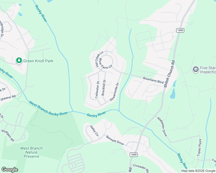 map of restaurants, bars, coffee shops, grocery stores, and more near 10943 Trout Creek Place in Davidson