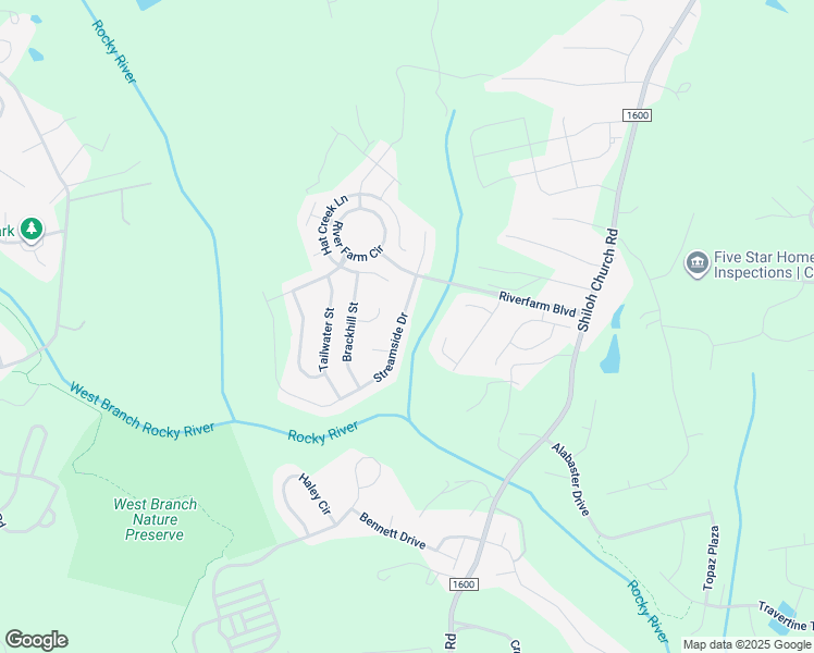 map of restaurants, bars, coffee shops, grocery stores, and more near 3356 Streamside Drive in Davidson