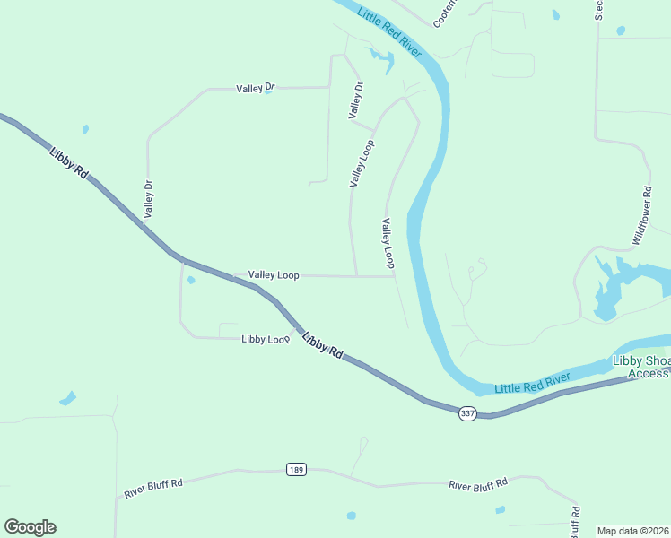 map of restaurants, bars, coffee shops, grocery stores, and more near 175 Valley Loop in Heber Springs