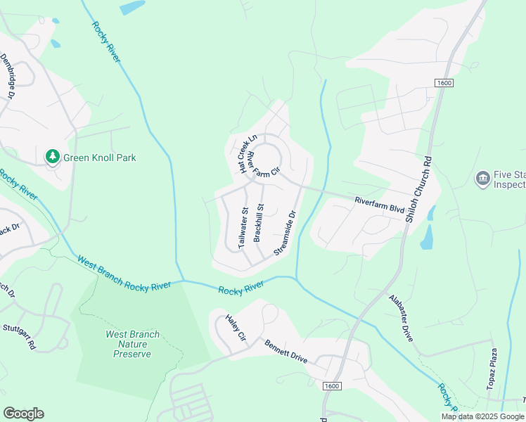 map of restaurants, bars, coffee shops, grocery stores, and more near 3394 Brackhill Street in Davidson